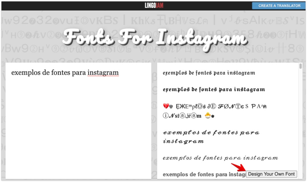 Lingojam Fonts For Instagram