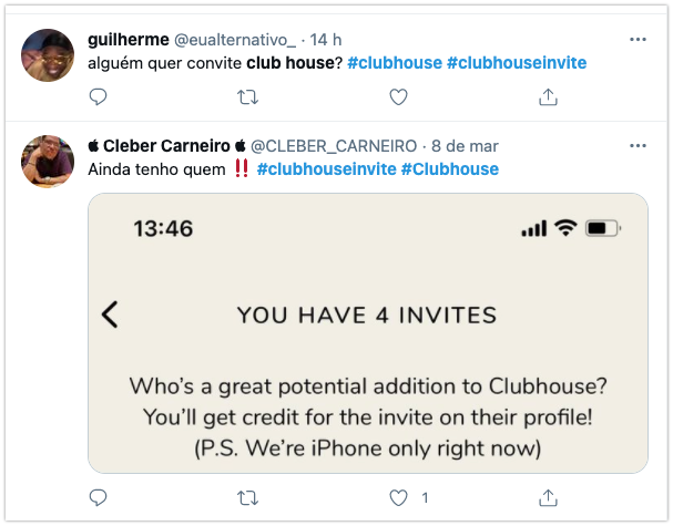 como entrar no clubhouse - conseguir um convite