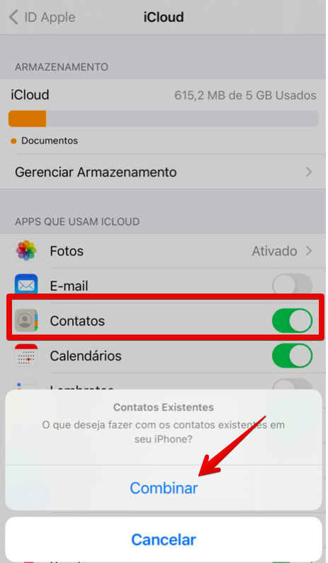 Como exportar contatos do iPhone 1