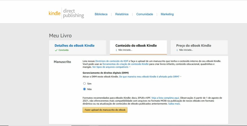 Como publicar um livro na Amazon Brasil - Foto 5